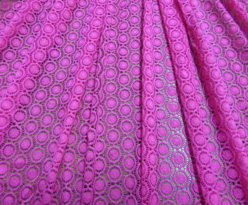 6. Fuchsia Victorian Stretch Lace